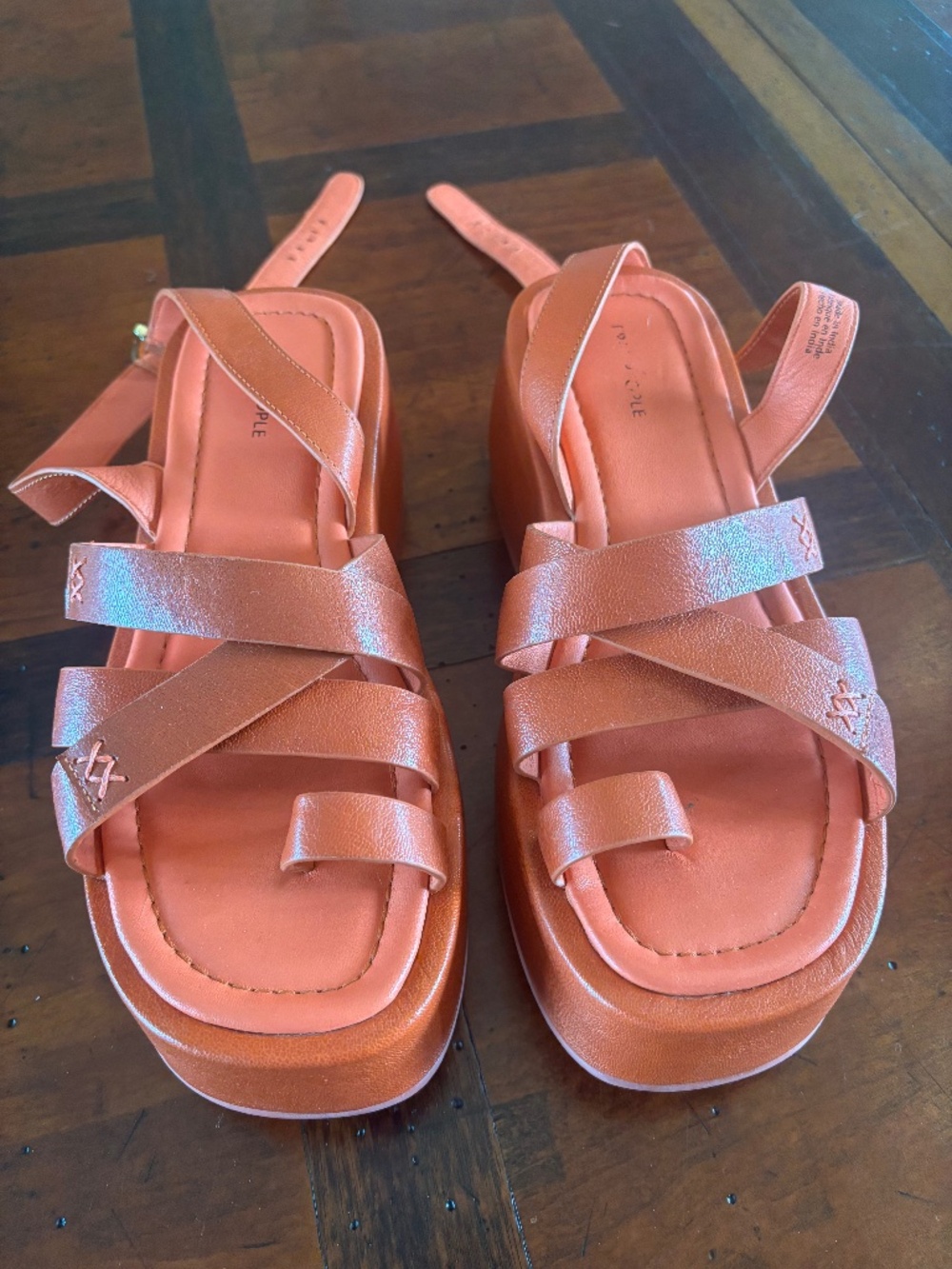 Free People Coral Leather Sandal